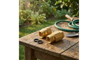 2 Pieces Threaded Hose Repair Connector Leak-Proof Garden Hose Repair Kit with Washers Easy-to-Install Hardware Compact for Gardeners, Homeowners, Lawn Care, Yard Work