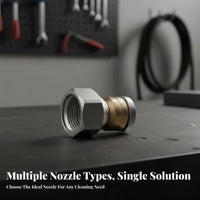 Forward and Rear Jets Rotating Drain Cleaning Nozzle Stainless Steel Rotating Sewer Jetting Nozzle Heavy Duty for Plumbers, DIY Enthusiasts