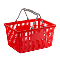 Thickened Plastic Shopping Basket with Handles for Snacks, Stationery, Groceries, Beer, and Fruit