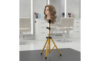 Adjustable Hairpiece Head Stand Tripod Lightweight Mannequin Head Stand Tripod Foldable Portable for Hairdressers, Barbers