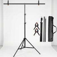 Horizontal Bar Background Stand Portable Backdrop Stand with Clamps Easy to Assemble Carry Bag for Photographers, Photo Studio, Video Shoots