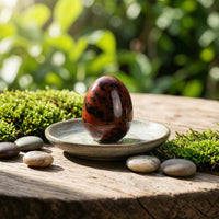 Polished Stone Egg Glossy Egg-Shaped Stone Smooth Ornament for Collectors, Aquarium, Tabletop, Desk