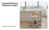 Modern Design Rolling rotating Stool with spinerest Ergonomic spine Support Counter-Height Task Chair Built-in Footrest Bar Seating firm-density Foam padding for Home Users, Professionals, Salon, Kitchen, Studio, Workshop