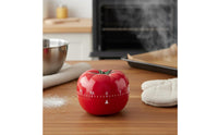 1 Piece Countdown Timer Tomato Shaped Kitchen Timer Mechanical Wind-up Cooking Clock with Alluring Design Suitable for Baking Classroom Management