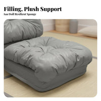 Foldable Design Adjustable Folding Floor Lounger Converts to Bed Sleeper Chair Space-Saving transformable Sofa Portable for Students, Young Adults, Apartment Dwellers, Dorm Room, Small Apartments, Bedroom