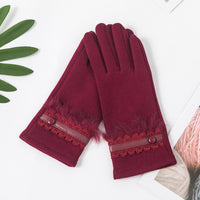 Women's Winter Warm Cotton Touchscreen Gloves for Cycling and Outdoor Activities