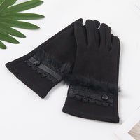 Women's Winter Warm Cotton Touchscreen Gloves for Cycling and Outdoor Activities