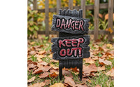 Halloween Ground Sign with Stakes Outdoor Lawn Sign with Post Weather Resistant for Halloween, Porch