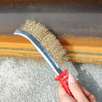 Wood Handle Wire Brush Set for Pipe Cleaning, BBQ Grills, and Tight Gaps