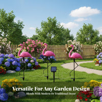 Waterproof Solar Flamingo Light Weather Resistant Flamingo Solar Light Easy to Install for Patio, Pathway