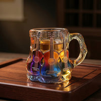 Translucent Book Stack Mug Ornament Faceted Mug Shaped Decoration Sculpted Resin Book Ornament Compact for Collectors, Reading Corner, Office
