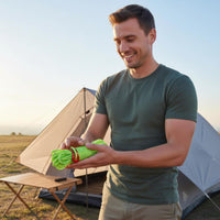 2 Pieces Lightweight Aluminum Tent Pole Foldable Camping Canopy Support Rod Portable Camping Shelter Pole Long-Lasting for Campers, Hiking