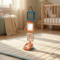 Activity Cube with Strap Hand-Eye Coordination Busy Toy Developmental Toy with Mirror Sensory Busy Board with Activity Panels