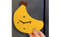Silent Banana Wall Clock Decorative Cartoon Banana Wall Clock Operated Home Decor for Kitchen