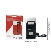 Compact USB Mini Refrigerator Portable Mini Beverage Cooler Two-wayFunction Fridge Energy Efficient for Office Workers, Car
