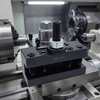 Lathes Tool Post with Adjustment High Accuracy Boring Turning and Facing Holder Precision Ground Hardware for Hobbyists, Metalworking, Machine Shops