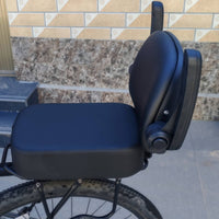 Extra Soft Rear Bike Seat with Backrest Easy Installation Padded Child Bike Seat Safety Armrest Cycle Passenger Saddle Footrests for Children