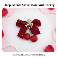 Cherry Hair Accessory Three-Dimensional Fruit Accent Cherry Ribbon Hair Accessory Sweet Design Secure Hold for Women