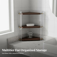 Multi-Tier Corner Storage spaceSaving Triangular Floor Rack Versatile Use Home Organizer for Apartment Dwellers, Homeowners, Bathroom, Bedroom