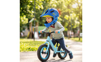 Rechargeable Full Face Bike Helmet Adjustable Full Face Two-Wheeled Vehicle Helmet Ventilated Safeguarding for Children, Young Person, Toddlers, Cycling, Skating