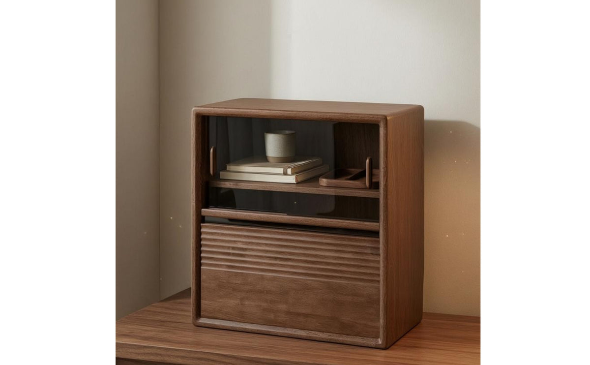 floor Storage Cabinet Double-Layer Bookshelf Thick Board Home Furniture for Living Room