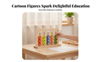 Wooden Reasoning Board Game Educational Matching Game Board Challenge Cards Learning Toy for Preschoolers