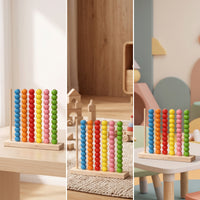 Early Learning Wooden Counting Frame Educational Wooden Abacus Colorful Counting Frame with Beads Math for Preschoolers, Toddlers, Homeschool, Classroom, Playroom