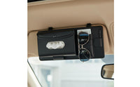Car Sun Visor Storage Pouch Multi-Functional Leather Sun Visor Pouch Space Saving Automotive Accessory