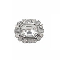 High-End Square Crystal Button Wide Application Rhinestone Shank Button Long-Lasting Rhinestone Buttons for Fashion Designers, DIY Crafters, Coat, Suit, Cardigan