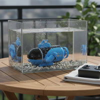 Waterproof Wireless Control Underwater Vessel Toy Auto Power-Stop Mini RC Underwater Vessel for Children, Pool, Bathtub