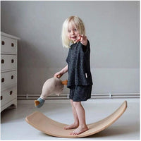 Wooden Balance Board for Kids, Sensory Training Rocker Toy, Yoga Wobble Board for Toddlers and Children