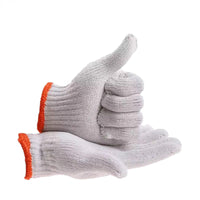 Cotton Yarn Work Gloves for Construction, Gardening, and Industrial Use - Thickened and Wear-Resistant