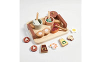 Wooden Pretend Culinary Set with Tray Montessori Fruit and Produce Toy Bright Colors Pretend Culinary Set with Tray