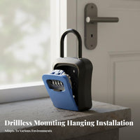 InstallationInstallation-Tool-Free Hanging Combination Lockbox Portable or Wall-Mounted Combination Lockbox Waterproof and Dustproof Lock Box Weatherproof for Real Property Estate Agents, Property Managers, Door Entrance, Outdoors, Outdoor, Office