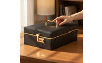 Jewelry Storage Box Travel-Friendly Jewelry Box with Lock Secure for Commuters, Collectors