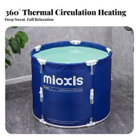 Foldable Steam Barrel Space-Saving Foldable Soaking Tub Spa-Like Experience Easy to Clean for Renters, Small Apartments