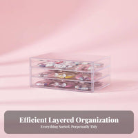 latticeded badge holder Drawer Stackable Cleartransparent badge holder display Holder perfect Gift for Bedroom, Closet
