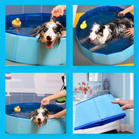 Foldable PVC Pet Swimming Pool for Dogs and Cats, Portable Bathing Tub
