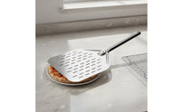 Rust Resistant Perforated Pizza Peel Lightweight and Sturdy Stainless Steel Pizza Paddle Hard-Wearing for Professionals, Bakery