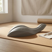 Textured Dolphin-Shaped Pilates Device Raised Bump Dots Spinal Support Coach Curved Stretching Support Block