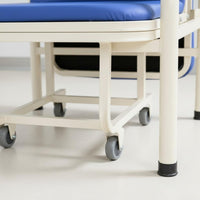 2-in-1 Design Convertible Hospital Escort Chair Space-Saving Folding Companion Chair Bed High Load Capacity Portable Single Sleeper Cot No Assembly Required for Caregivers, Home Care
