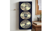 Vertical Thermometer Air Pressure Gauge Hygrometer Gold-Tone Wall Mount Weather Station Easy to Read Gauge Wall Weather Station Vintage Style
