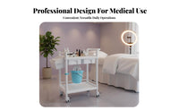 Medical Treatment Cart Non Instrument Trolley Sturdy Construction 3-Tier Rolling Trolley for Nurses, Hospital, Mouth Care Facility, Research Facility
