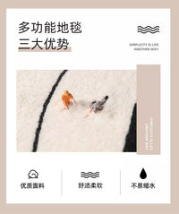跨境新款热销万圣节节日装饰地垫卧室加厚亲肤毛绒床边毯批发代发