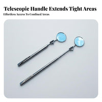 Telescoping Inspection Mirror Long-Lasting Stainless Steel Telescopic Inspection Mirror Distortion-Clear Reflection