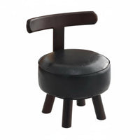 Stable Load-Bearing Upholstered Swivel Stool Modern Design Cylindrical Backrest Stool Sturdy Frame Home Furniture for Children, Adults, Women, Living Room, Entryway, Bedroom, Beauty Salon