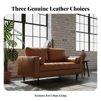 Retro Design Brown Tufted Couch Central-Century Modern Design Sofa Long-Lasting Construction Home Furniture Easy to Clean for Apartment Dwellers, Homeowners, Office Managers, Living Room, Lounge Area, Bedroom