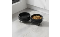 Spill Proof Elevated Double Cat Bowl Detachable Design Elevated Food Water Bowls