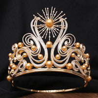 Factory Wholesale Thai Beauty Pageant Crown Headpiece with Comb