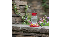 Decorative Hummingbird Feeder Easy to Hang Hanging Hummingbird Feeder Wide Mouth Outdoor Bird Waterer Leak-Proof for Patio, Yard